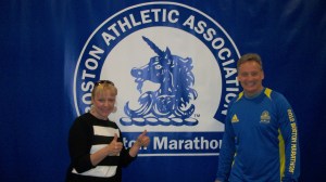 At the Boston Marathon