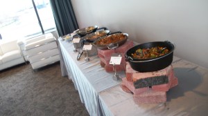 Amazing food for a reception from Wolfgang Puck Catering