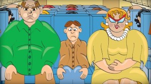 Me, the passenger sandwich