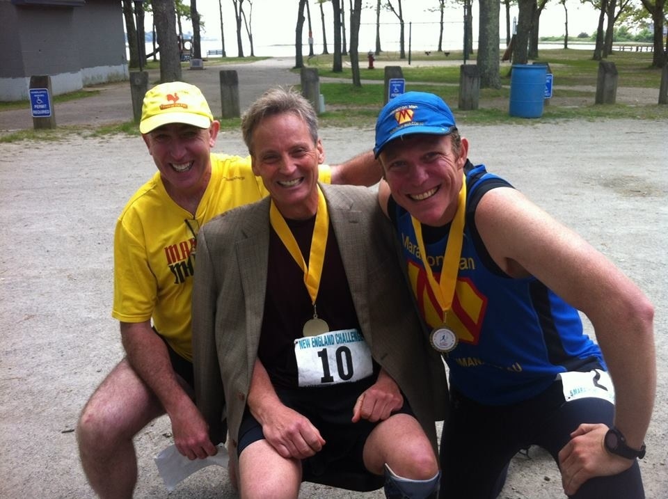 You can't run 4 marathons in 4 days with out making some amazing friends-Denis McCarthy( Irish dude living in St Louis gave me the jacket of his back) Trent Morrow (a.k.a Marathon Man from downunder working on setting world record for most marahons in a single year)