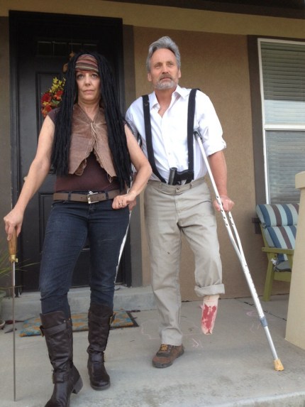 Hershel and Michone from Walking Dead