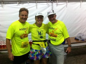 My running guide Blain and friend Sabra.